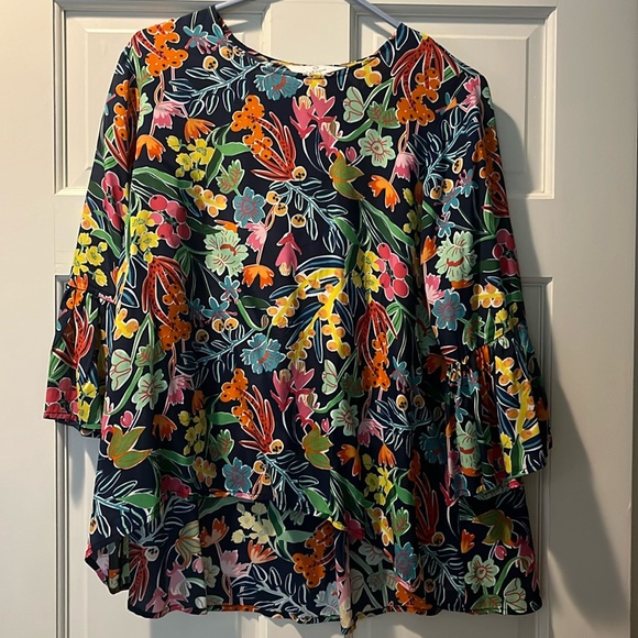 LaRoque Silk Floral Blouse - Picture 1 of 3